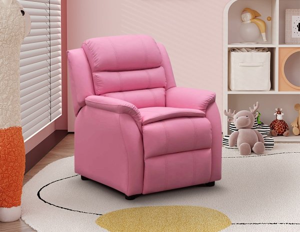 BarcaLounger Logan – Kids Recliner-Ellen-Pink