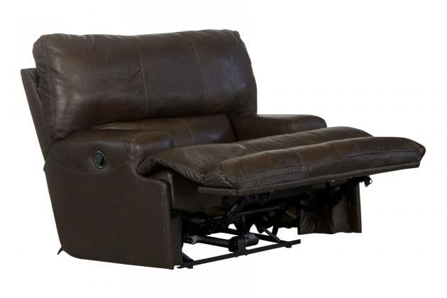 Catnapper Wembley Power Headrest Power Lay Flat Recliner-Chocolate