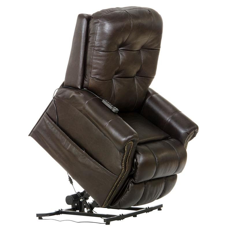 Catnapper Madison Power Lift Lay Flat Recliner w/Heat & Massage-Chocolate