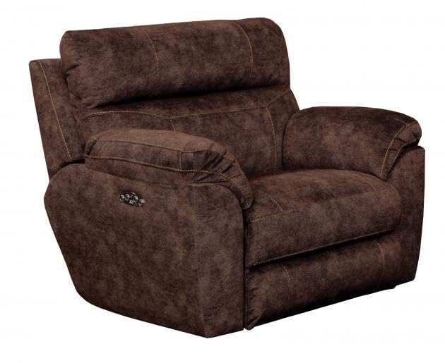 Catnapper Sedona Power Headrest Power Lay Flat Recliner-Mocha