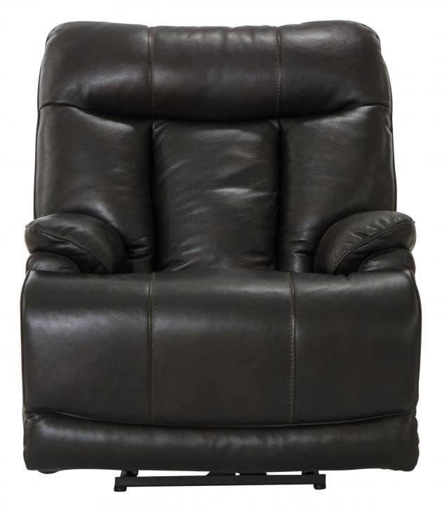 Catnapper Naples Power Headrest w/Lumbar Power Lay Flat Recliner w/Extended Ottoman-Chocolate