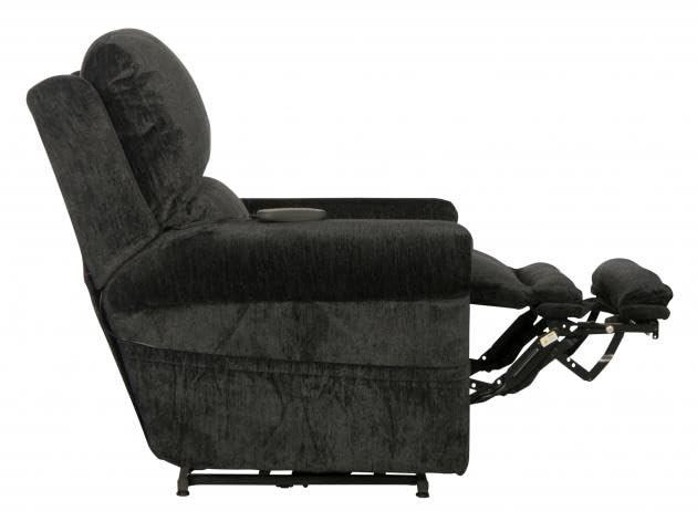 Catnapper Warner Power Headrest w/Lumbar Power Lift Lay Flat Recliner w/Dual Motor & Extended Ottoman-Slate