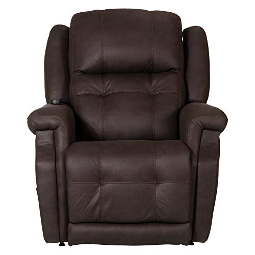 Catnapper Haywood Power Headrest Power Lift Lay Flat Recliner w/Heat & Massage-Chocolate