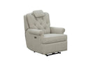 BarcaLounger Everly Power Recliner-Linen-Gray
