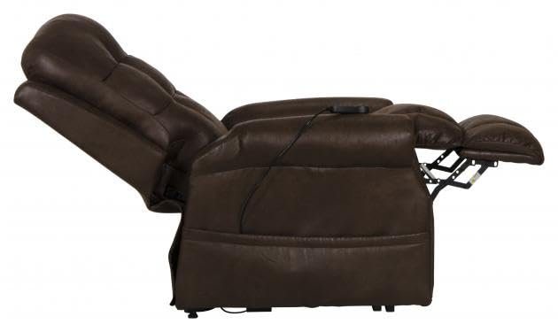 Catnapper Ramsey Power Lift Lay Flat Recliner w/Heat & Massage-Sable