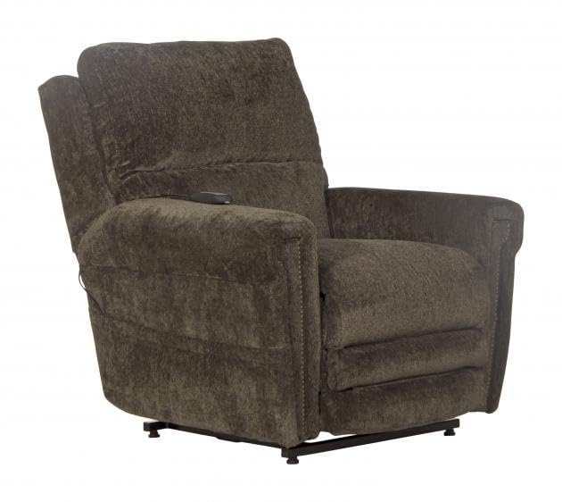 Catnapper Warner Power Headrest w/Lumbar Power Lift Lay Flat Recliner w/Dual Motor & Extended Ottoman-Tiger's Eye