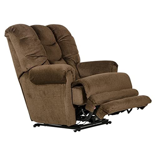 Catnapper Malone Power Lay Flat Recliner w/ Extended Ottoman-Truffle