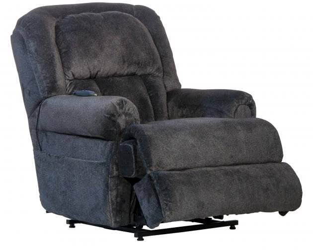 Catnapper Power Lift Full Lay Flat Chaise Recliner w/Dual Motor Comfort Function-Midnight