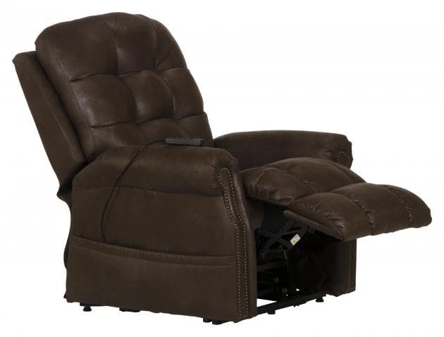 Catnapper Ramsey Power Lift Lay Flat Recliner w/Heat & Massage-Sable