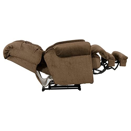 Catnapper Malone Power Lay Flat Recliner w/ Extended Ottoman-Truffle