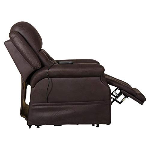 Catnapper Haywood Power Headrest Power Lift Lay Flat Recliner w/Heat & Massage-Chocolate