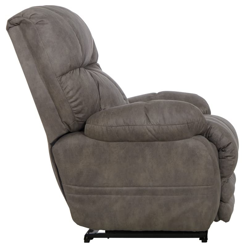 Catnapper Dawkins Power Lay Flat Recliner w/Oversized X-tra Comfort Footrest-Charcoal