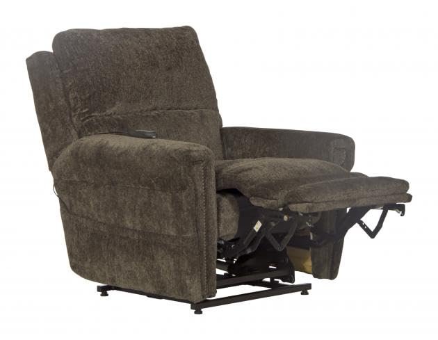 Catnapper Warner Power Headrest w/Lumbar Power Lift Lay Flat Recliner w/Dual Motor & Extended Ottoman-Tiger's Eye