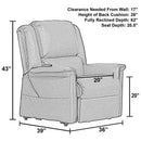 Catnapper Elsie Power Lift Lay Flat Recliner - Hospital Grade PU-Dove