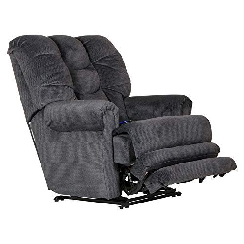 Catnapper Malone Power Lay Flat Recliner w/ Extended Ottoman-Ink