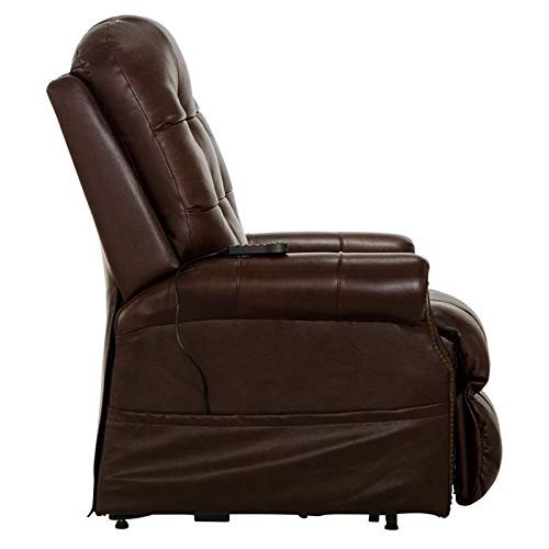 Catnapper Madison Power Lift Lay Flat Recliner w/Heat & Massage-Walnut