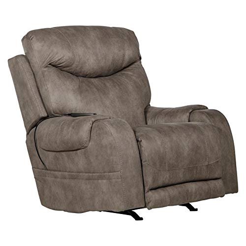 Catnapper Recharger Power Headrest Power Rocker Recliner w/CR3 Heat/Massage/Lumbar-Charcoal