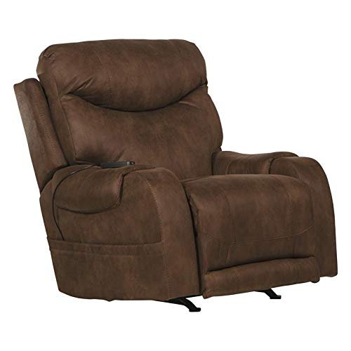 Catnapper Recharger Power Headrest Power Rocker Recliner w/CR3 Heat/Massage/Lumbar-Chocolate