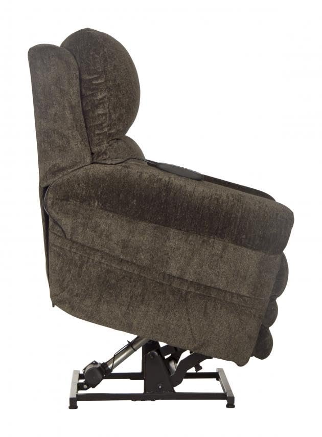 Catnapper Warner Power Headrest w/Lumbar Power Lift Lay Flat Recliner w/Dual Motor & Extended Ottoman-Tiger's Eye