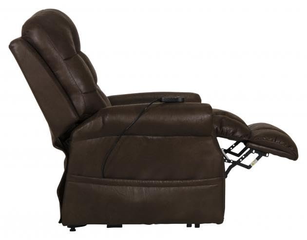 Catnapper Ramsey Power Lift Lay Flat Recliner w/Heat & Massage-Sable