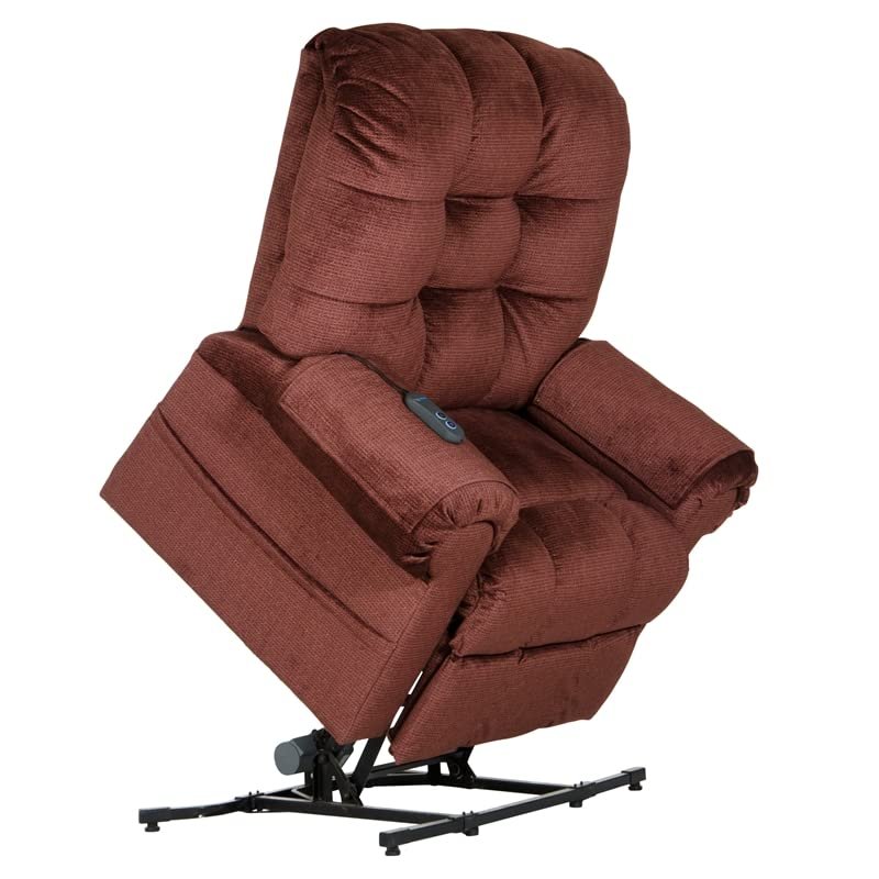 Catnapper Omni Power Lift Full Lay-Out Chaise Recliner-Merlot