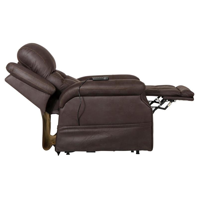 Catnapper Haywood Power Headrest Power Lift Lay Flat Recliner w/Heat & Massage-Chocolate