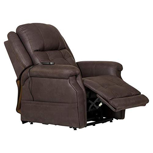 Catnapper Haywood Power Headrest Power Lift Lay Flat Recliner w/Heat & Massage-Chocolate