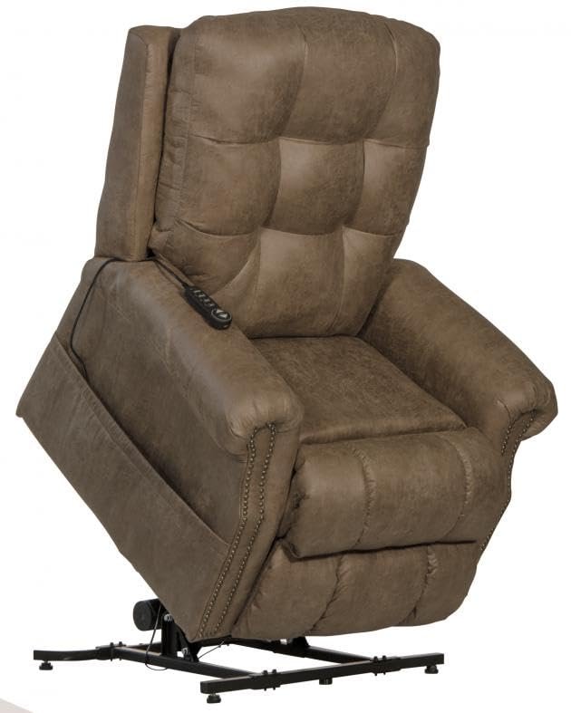 Catnapper Ramsey Power Lift Lay Flat Recliner w/Heat & Massage-Silt