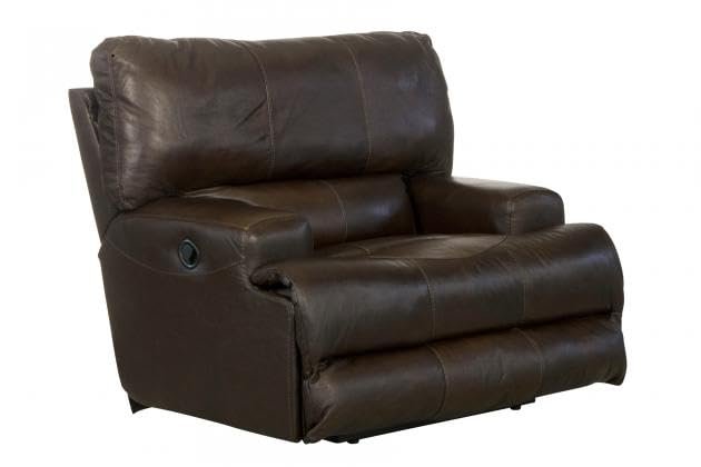 Catnapper Wembley Power Headrest w/Lumbar Power Lay Flat Recliner-Chocolate