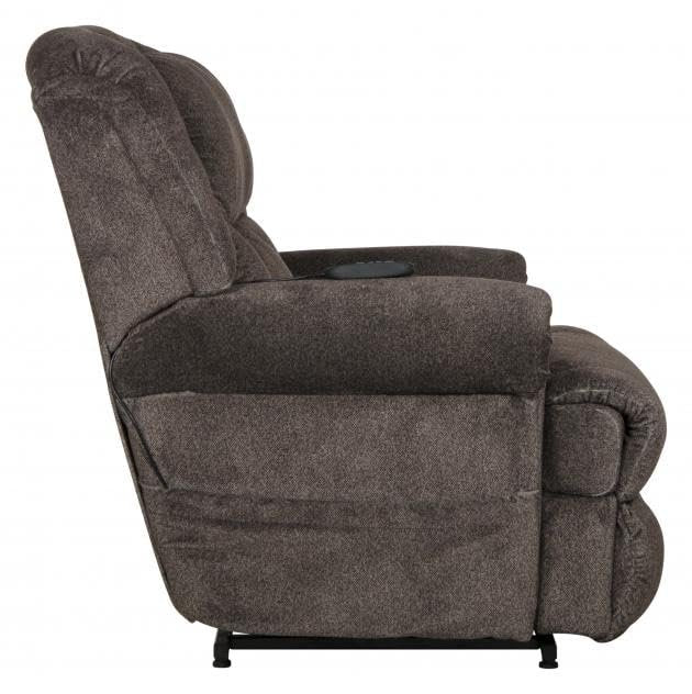 Catnapper Burns Power Lift Full Lay Flat Chaise Recliner w/Dual Motor Comfort Function-Ash