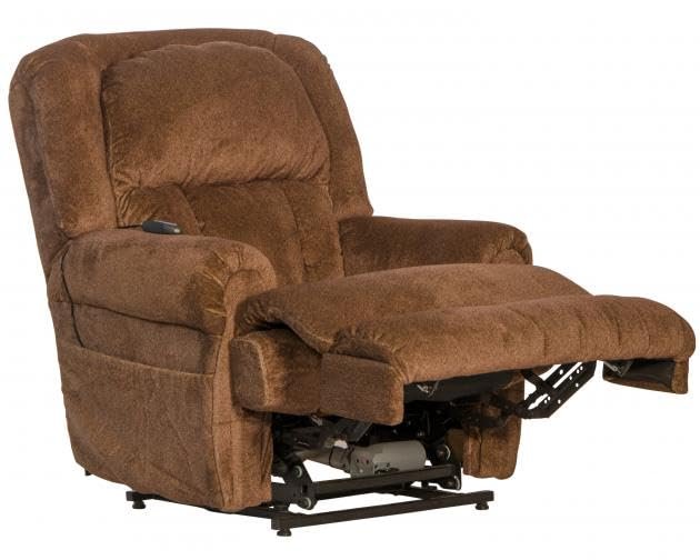 Catnapper Burns Power Lift Full Lay Flat Chaise Recliner w/Dual Motor Comfort Function-Spice