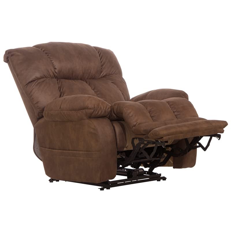 Catnapper Dawkins Power Lay Flat Recliner w/Oversized X-tra Comfort Footrest-Chocolate