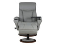 BarcaLounger William Pedestal Reclining Chair and Storage Ottoman