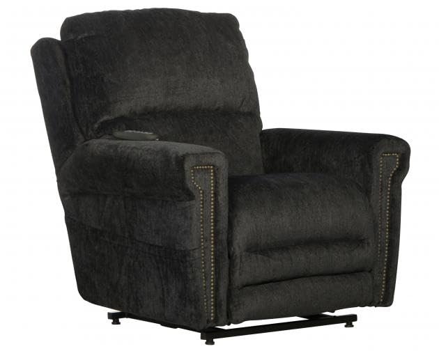 Catnapper Warner Power Headrest w/Lumbar Power Lift Lay Flat Recliner w/Dual Motor & Extended Ottoman-Slate