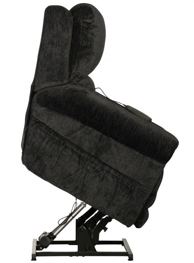 Catnapper Warner Power Headrest w/Lumbar Power Lift Lay Flat Recliner w/Dual Motor & Extended Ottoman-Slate