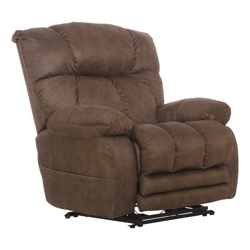 Catnapper Dawkins Power Lay Flat Recliner w/Oversized X-tra Comfort Footrest-Chocolate