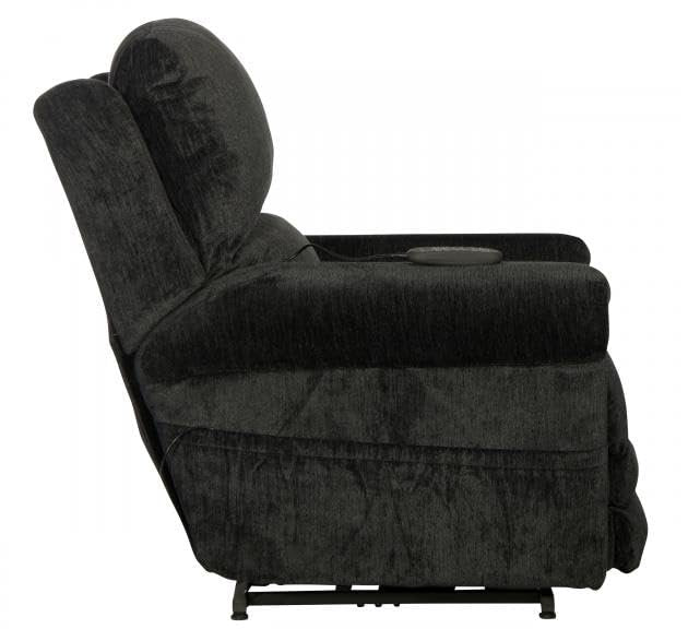 Catnapper Warner Power Headrest w/Lumbar Power Lift Lay Flat Recliner w/Dual Motor & Extended Ottoman-Slate