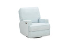 BarcaLounger Rhea Power Swivel Glider Recliner-Marci-Baby-Blue