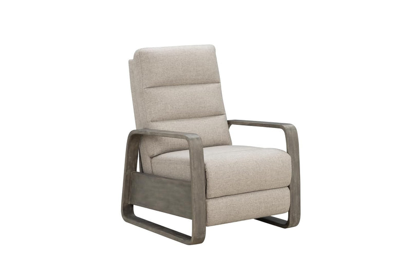 BarcaLounger Zoey Push Thru The Arms Recliner- Linen Gray