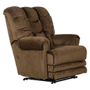 Catnapper Malone Power Lay Flat Recliner w/ Extended Ottoman-Truffle