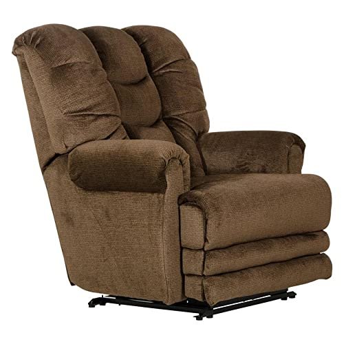 Catnapper Malone Power Lay Flat Recliner w/ Extended Ottoman-Truffle