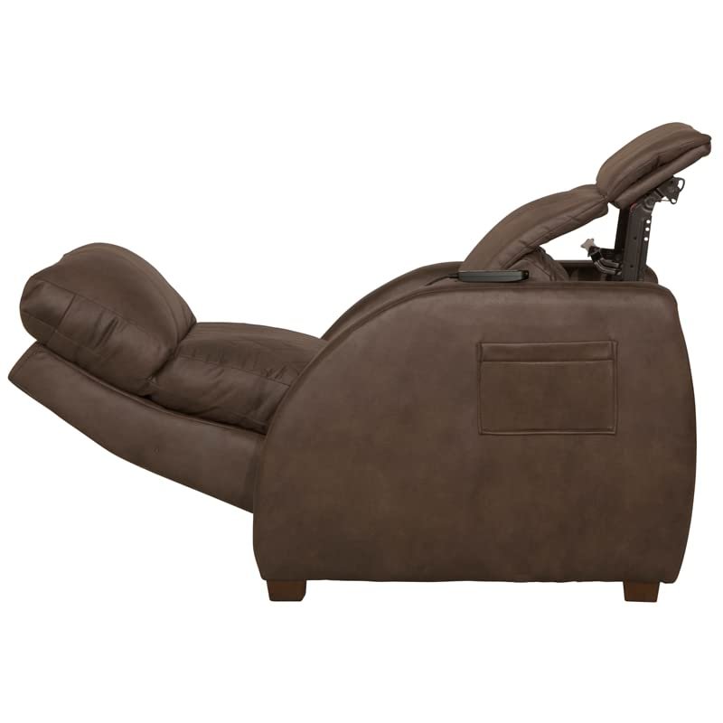 Catnapper Relaxer Power Headrest Power Lay Flat Recliner w/CR3 Heat/Massage/Lumbar/Zero Gravity-Bark