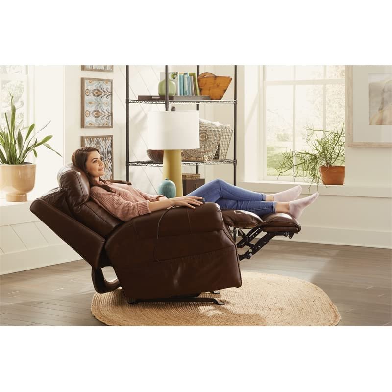 Catnapper Vito Power Headrest Power Rocker Recliner w/CR3 Heat/Massage/Lumbar-Brown