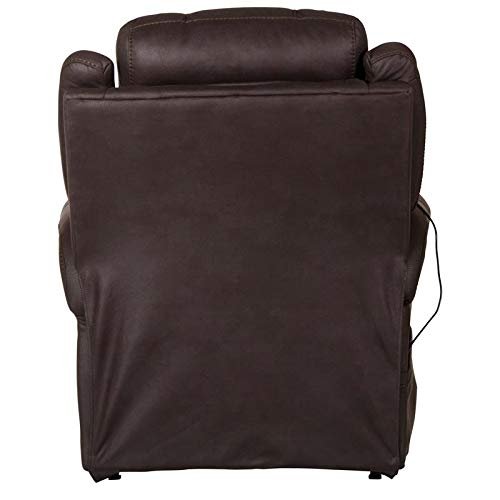 Catnapper Haywood Power Headrest Power Lift Lay Flat Recliner w/Heat & Massage-Chocolate