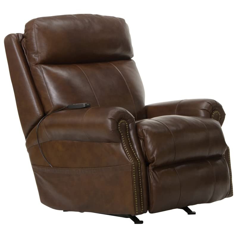 Catnapper Vito Power Headrest Power Rocker Recliner w/CR3 Heat/Massage/Lumbar-Brown