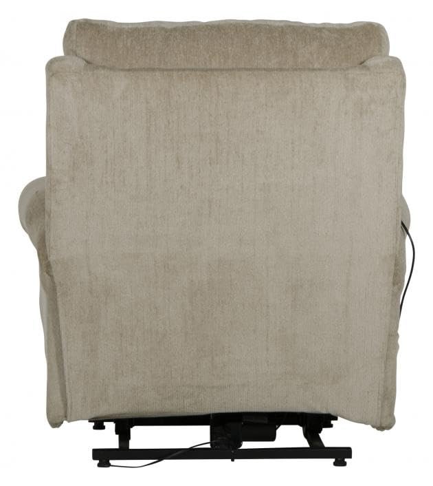 Catnapper Warner Power Headrest w/Lumbar Power Lift Lay Flat Recliner w/Dual Motor & Extended Ottoman-Putty