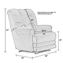 Catnapper Malone Power Lay Flat Recliner w/ Extended Ottoman-Merlot