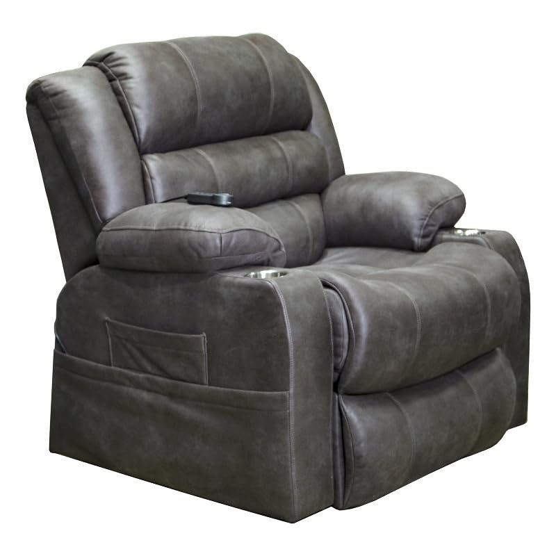 Catnapper Tucker Power Lift Recliner w/Heat & Massage-Steel