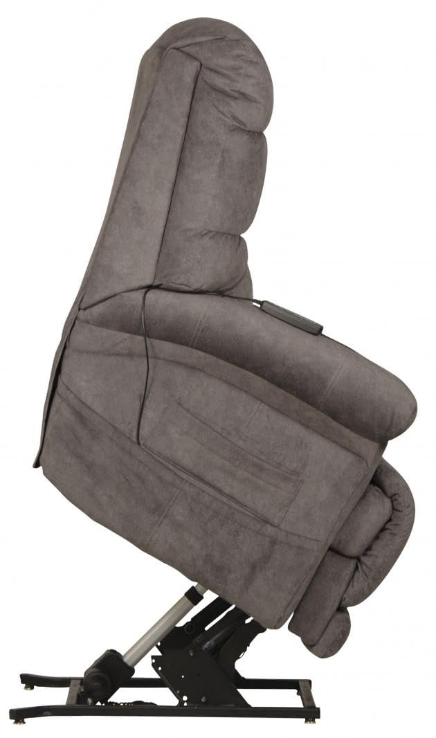 Catnapper Longevity Power Lift Lay Flat Recliner w/Dual Motor/ Extended Ottoman/Trendelenburg Recline/ Heat/Massage-Graphite