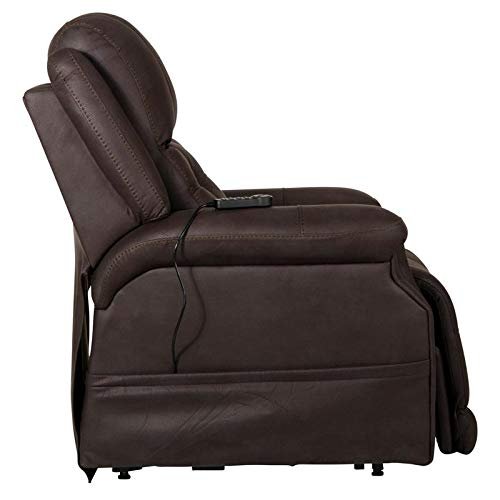 Catnapper Haywood Power Headrest Power Lift Lay Flat Recliner w/Heat & Massage-Chocolate